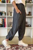 The Sunday Morning 7/8 Twist Pant Dark Grey Melange